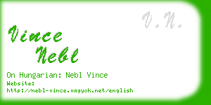 vince nebl business card